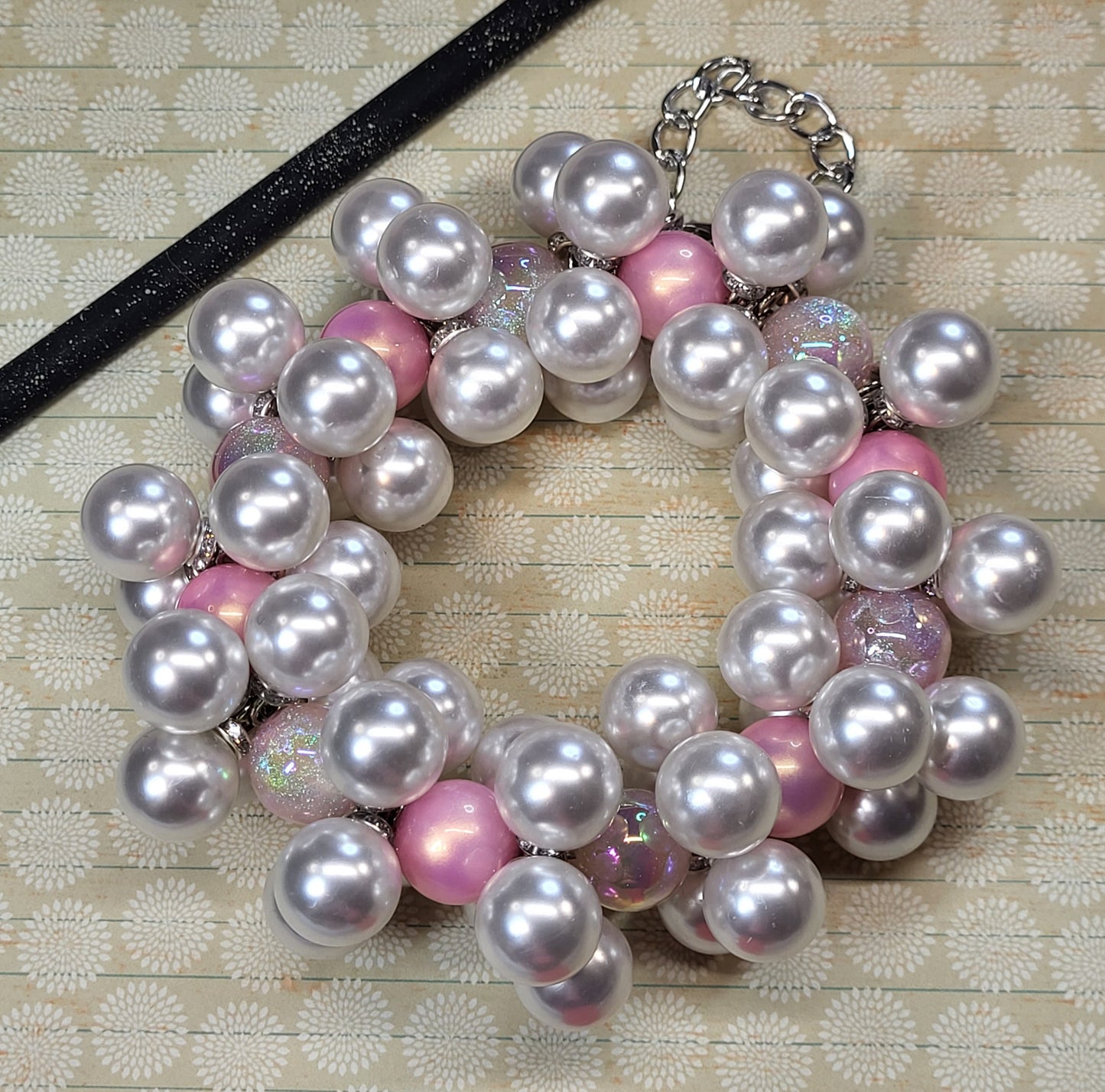 Custom Large Pearl Beaded Christmas Ornaments | Handmade Holiday Tree Decorations | Elegant Wire-Made Christmas Décor