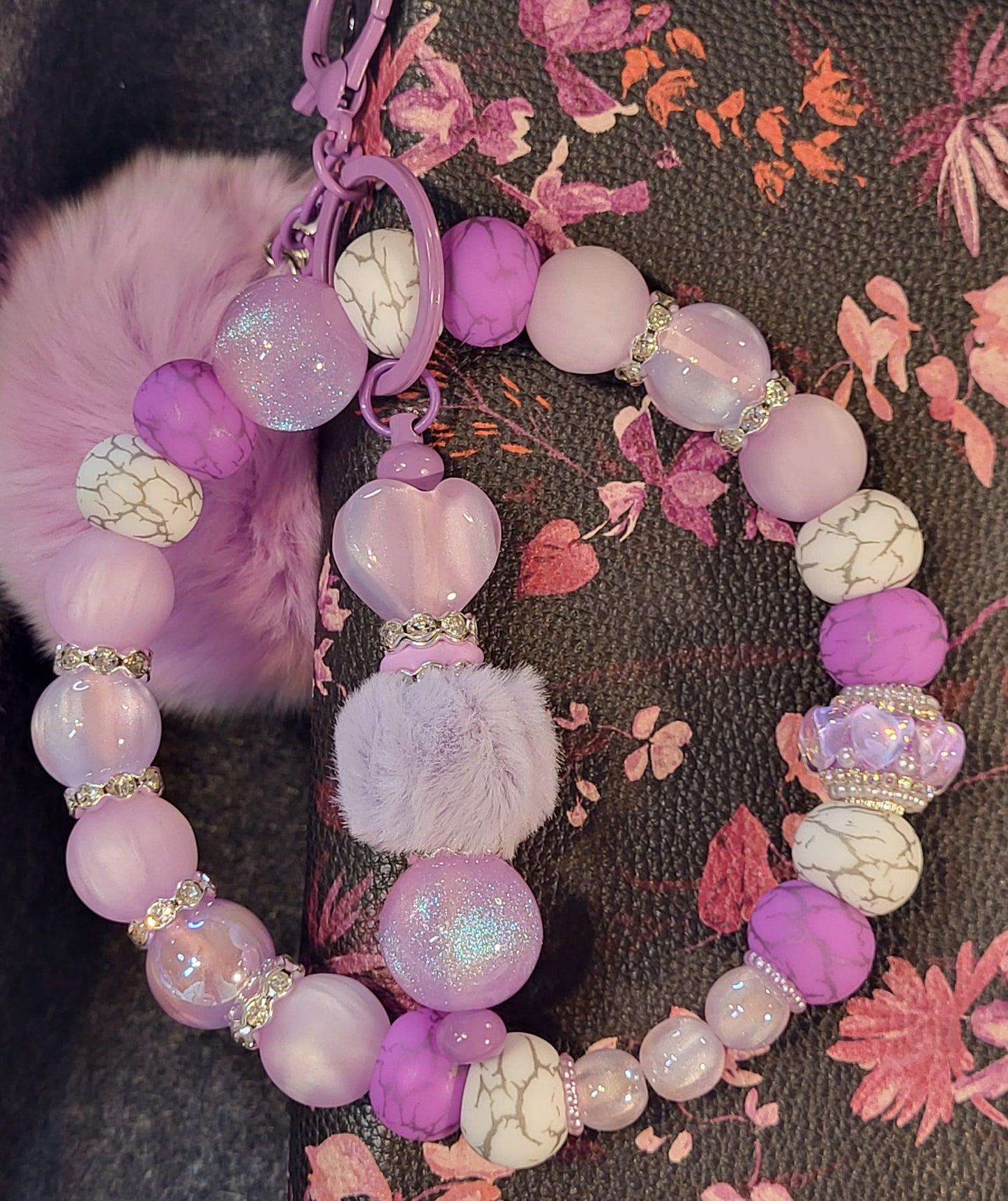 Beaded Wristlet Keychain Combos | Multiple Styles Available | Silicone Bead Wristlet & Keychain Bar Sets