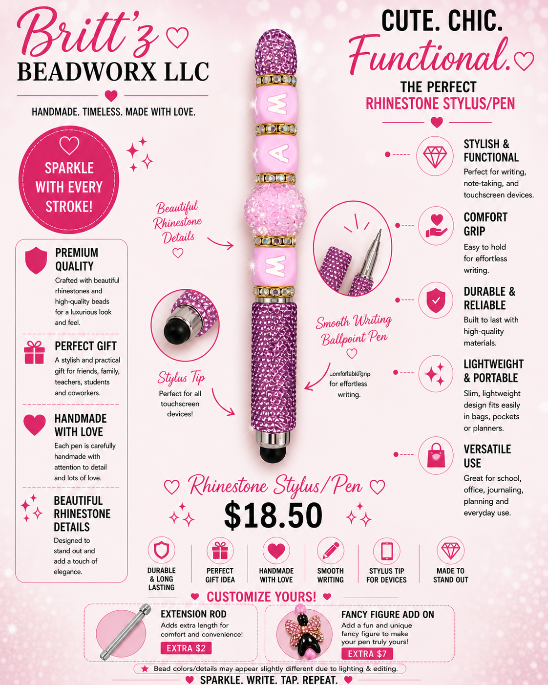 Custom Rhinestone Stylus