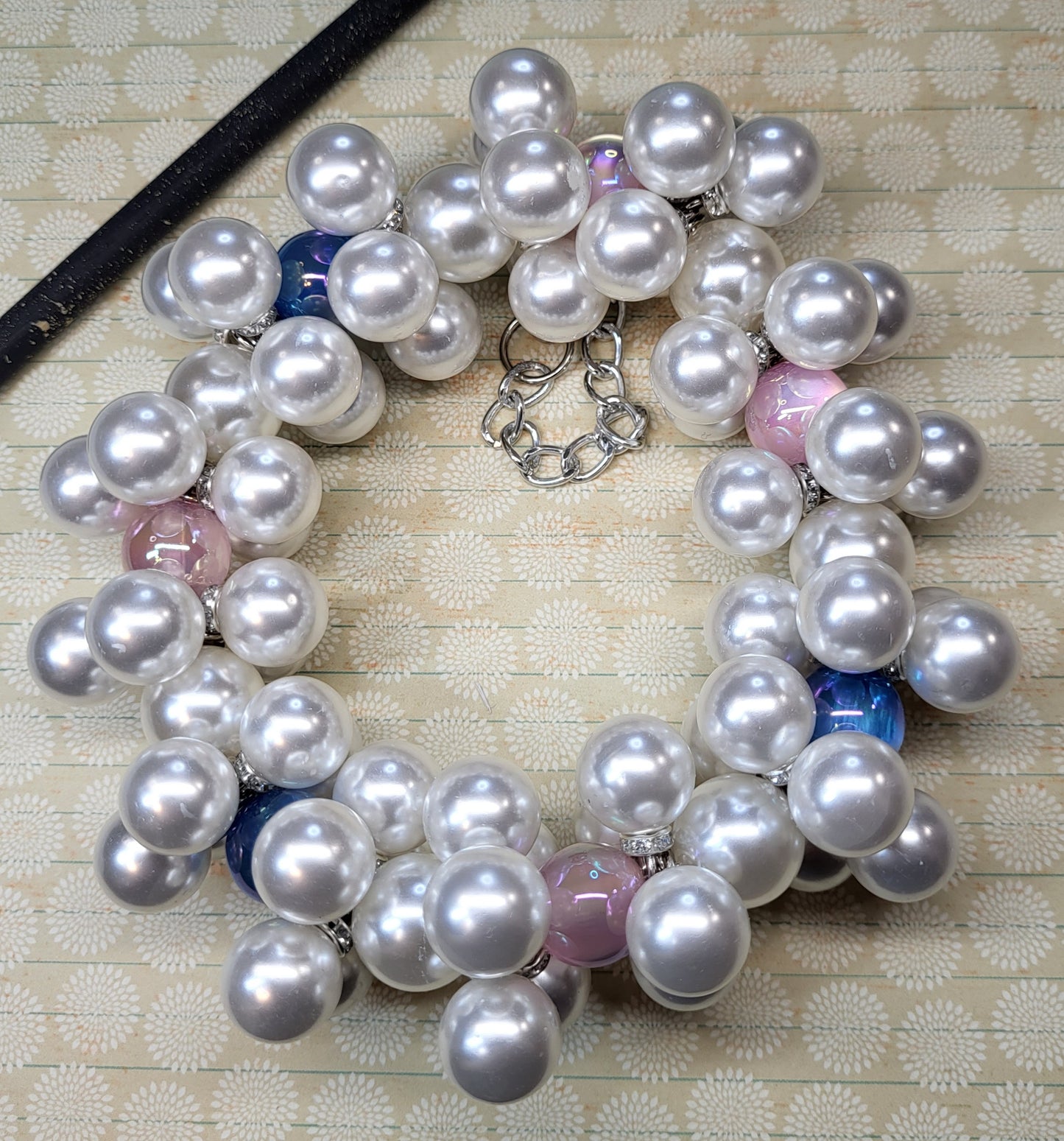 Custom Large Pearl Beaded Christmas Ornaments | Handmade Holiday Tree Decorations | Elegant Wire-Made Christmas Décor