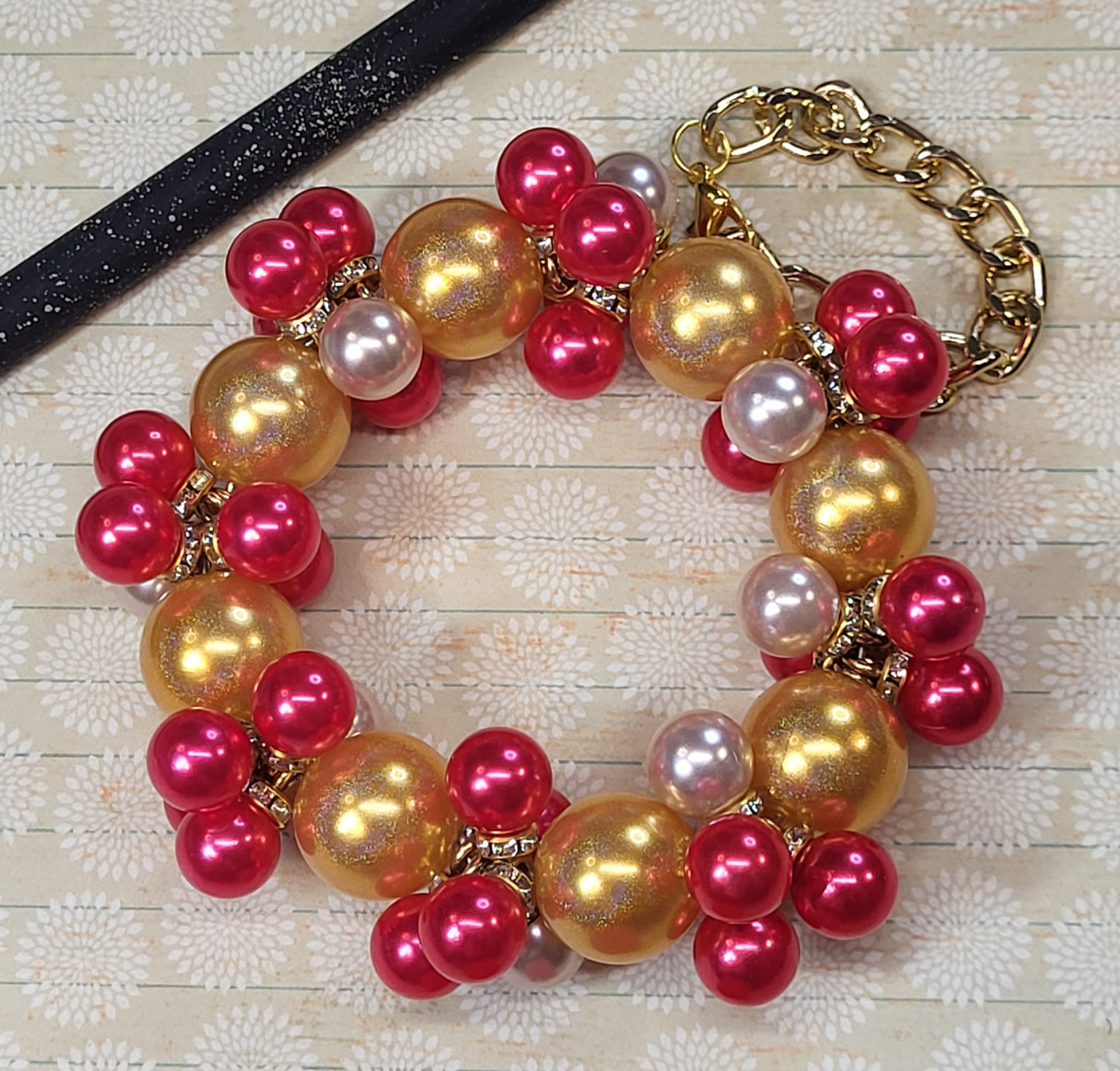 🎄 Mini Handmade Beaded Christmas Ornaments – Small Pearl & Acrylic Holiday Decorations on Stainless Steel Wire