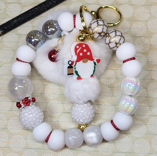 🎄✨ Holiday Wristlet Keychain Combos – Festive Silicone & Acrylic Beaded Designs