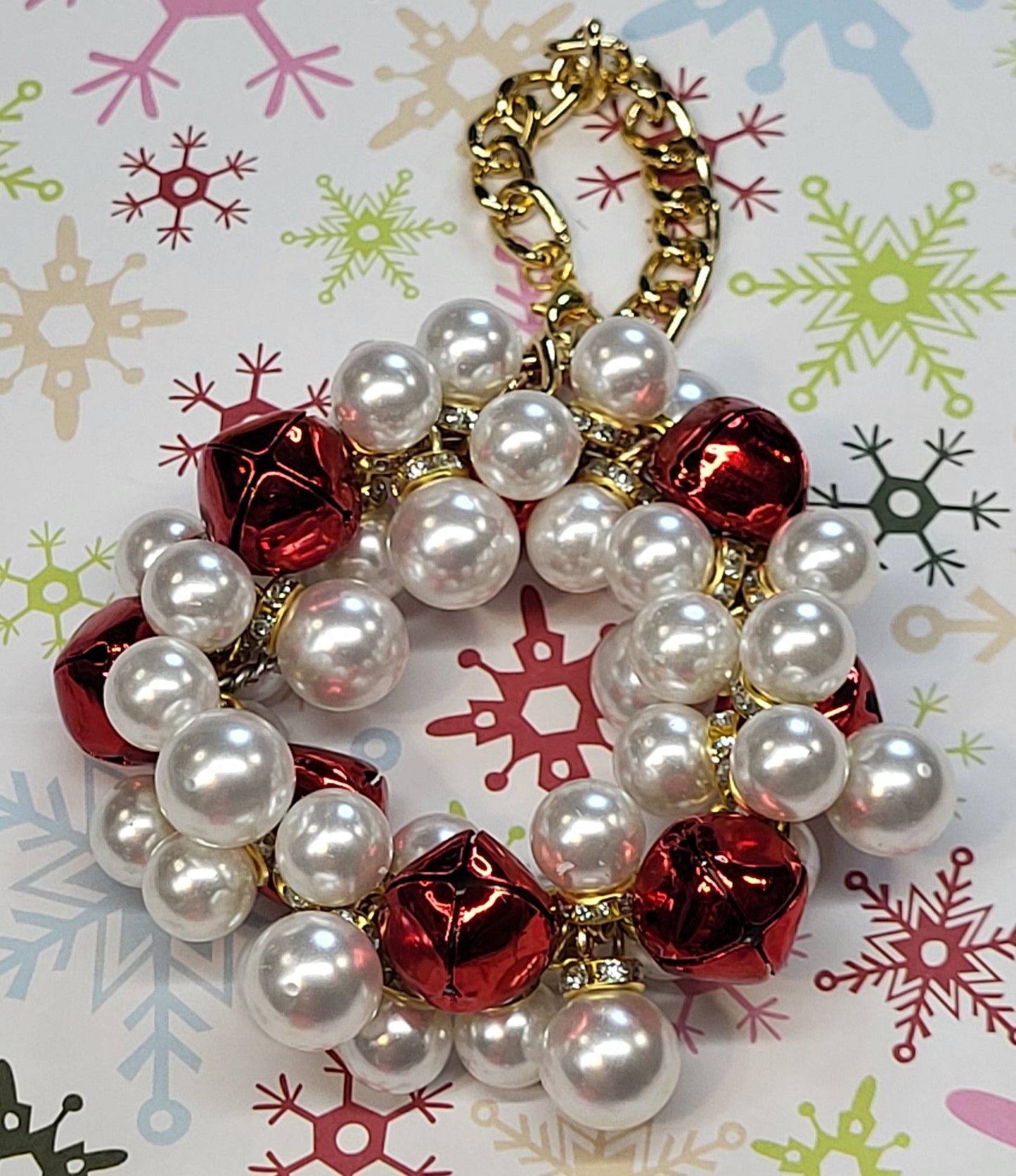 🎄 Mini Handmade Beaded Christmas Ornaments – Small Pearl & Acrylic Holiday Decorations on Stainless Steel Wire