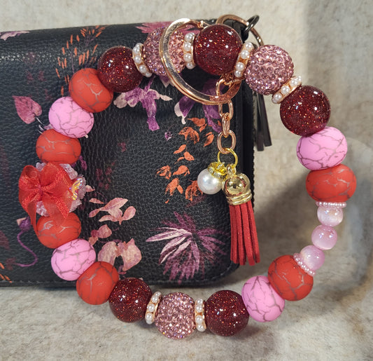 Wire Made Beaded Wristlet Keychains | Multiple Styles Available | Durable Beaded Keychain Bracelets