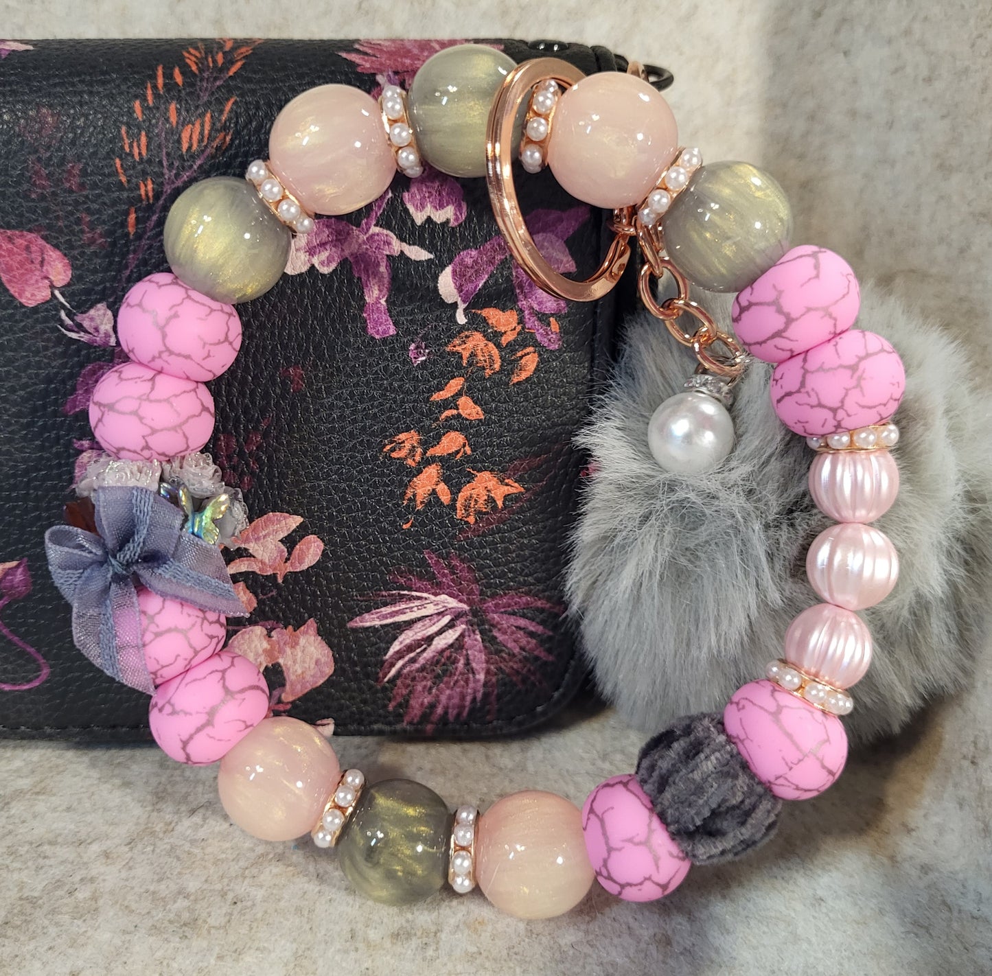 Wire Made Beaded Wristlet Keychains | Multiple Styles Available | Durable Beaded Keychain Bracelets