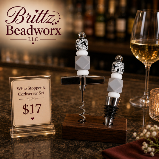 Corkscrew & Wine Stopper Set